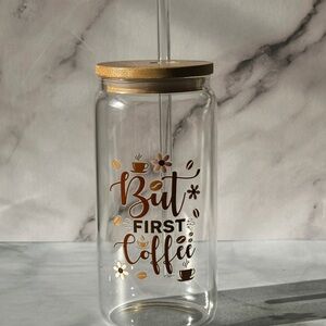 Glass Coffee Jar with Bamboo Lid